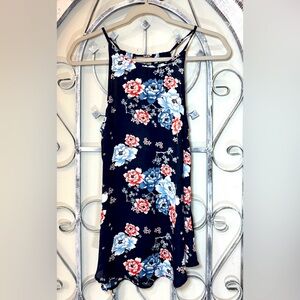 Floral Open-back Spaghetti Strap Tank Top #1140
